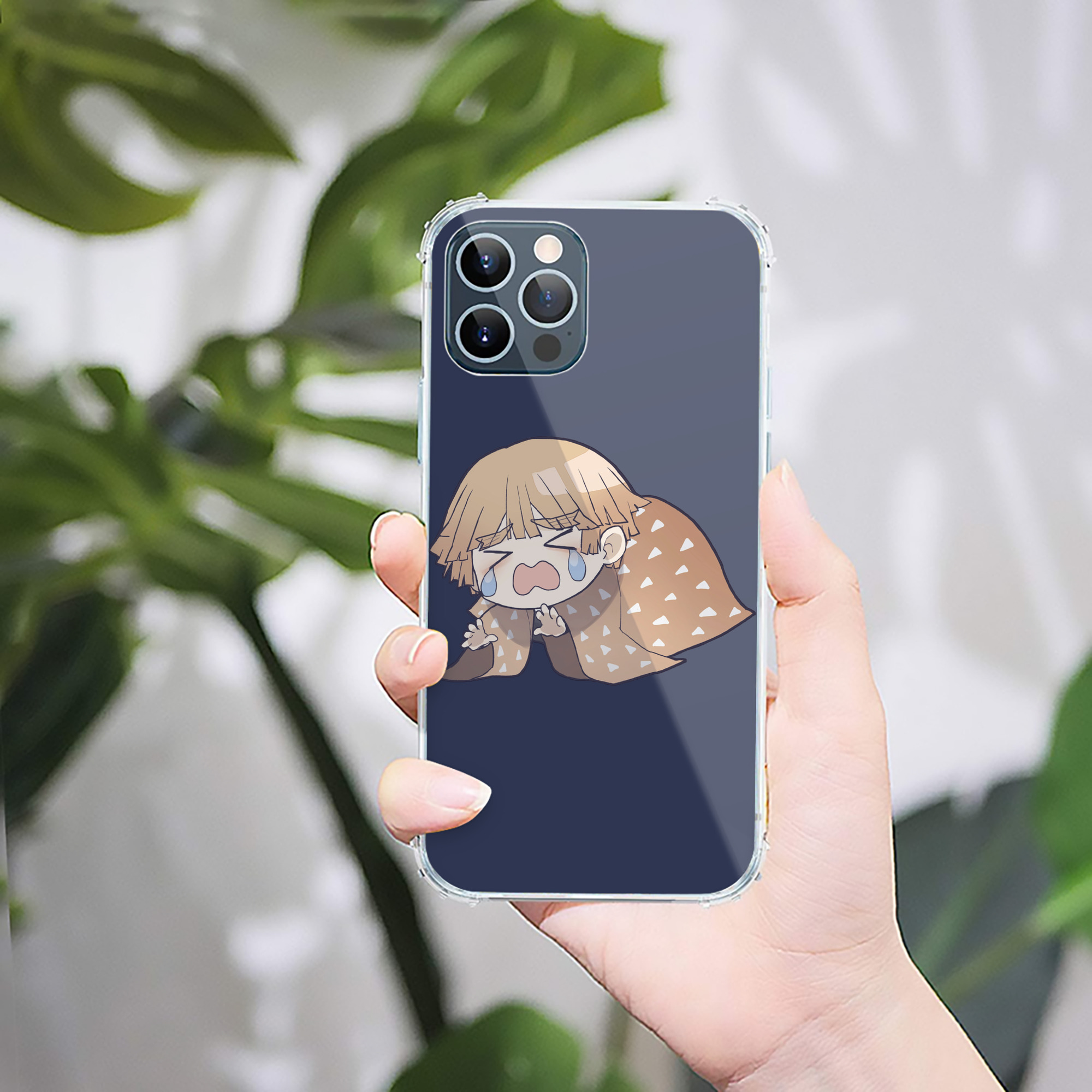 （画像用） 鬼滅の刃（きめつのやいば）我妻 善逸／あがつま ぜんいつ Agatsuma Zenitsu 【iPhone 12シリーズ対応】透明スマホケース（クリアソフトケース）